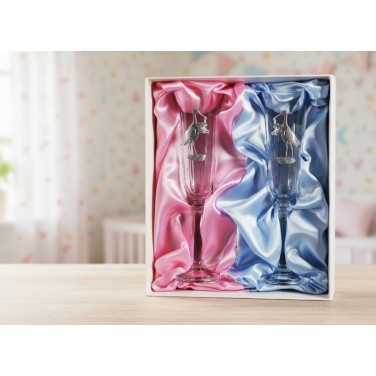 Набор фужеров для шампанского С рождением!