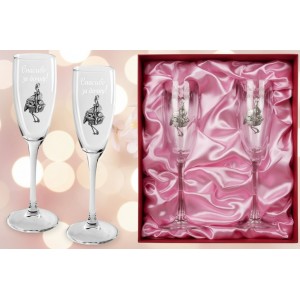 Набор фужеров для шампанского Спасибо за дочку