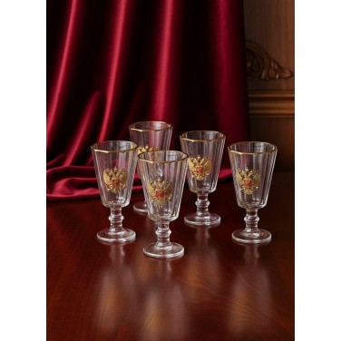 Хрустальный набор лафитников Старорусский пир