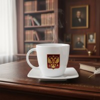 Подарочная чайная пара Герб РФ