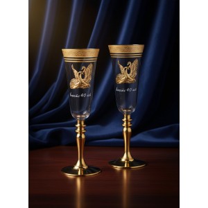 Набор фужеров для шампанского 40 лет рядом