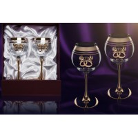 Подарочные бокалы для вина 15 лет счастья