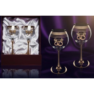 Подарочные бокалы для вина 15 лет счастья