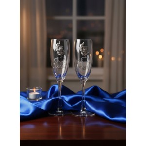 Набор фужеров для шампанского Ситцевая свадьба