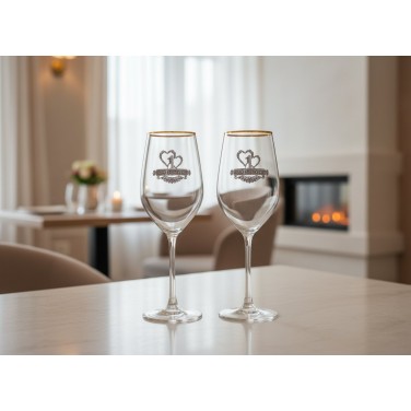 Набор бокалов для вина 1 год вместе