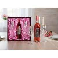 Набор бокалов с местом под бутылку 10 лет вместе