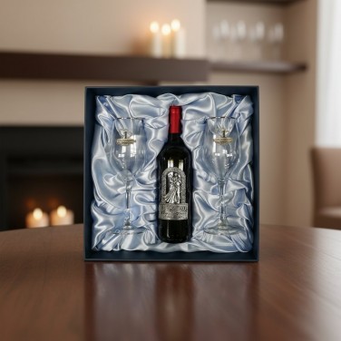 Набор бокалов с местом под бутылку 1 год вместе