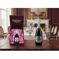 Набор фужеров с местом под бутылку 10 лет свадьбы