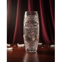 Хрустальная ваза 15 лет вместе