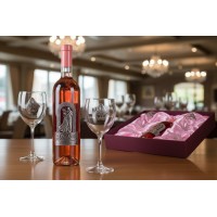 Набор бокалов с местом под бутылку 10 лет счастливы вместе