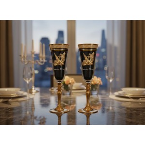 Набор фужеров для шампанского Золотая свадьба