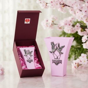 Стеклянная ваза 10 лет семейного счастья