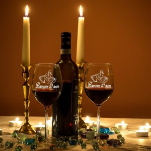 Набор бокалов для вина Вместе 10 лет