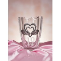 Стеклянная ваза Оловянная свадьба (малая)