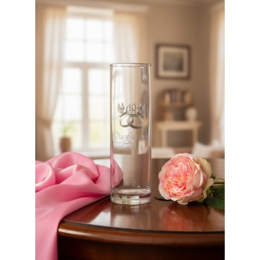 Стеклянная ваза 10 лет счастья