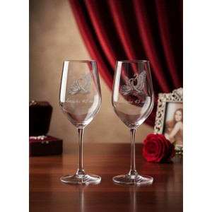 Набор бокалов для вина 45 лет вместе