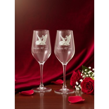 Набор бокалов для вина 40 лет вместе
