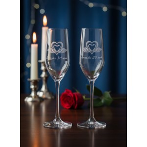 Набор фужеров для шампанского 30 лет вместе