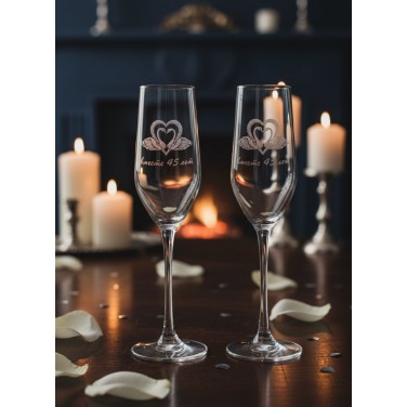 Набор фужеров для шампанского 45 лет вместе