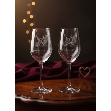 Набор бокалов для вина 20 лет вместе