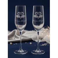 Набор фужеров для шампанского 35 лет вместе