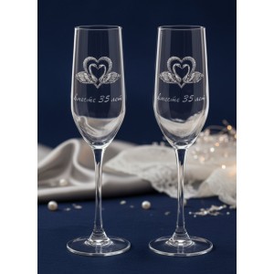 Набор фужеров для шампанского 35 лет вместе