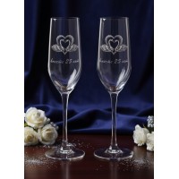 Набор фужеров для шампанского 25 лет вместе