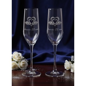 Набор фужеров для шампанского 25 лет вместе