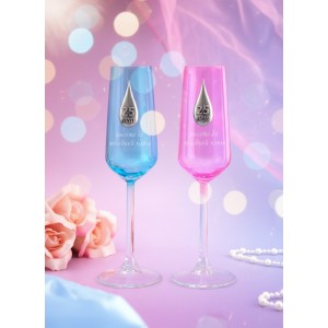 Набор фужеров для шампанского 25 лет - вместе до последней капли