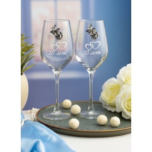 Набор бокалов для вина Фарфоровая свадьба