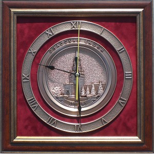 Плакетка-часы Спасская башня