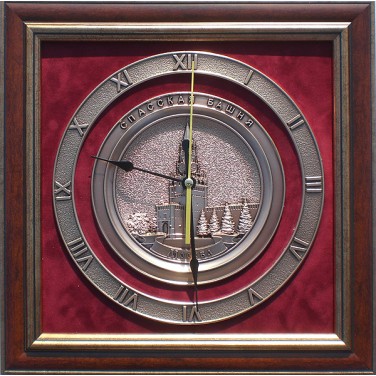 Плакетка-часы Спасская башня