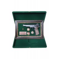 Панно с пистолетом Стечкин и наградами СССР (в футляре)