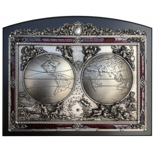 Картина из металла Карта мира