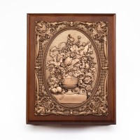 Ключница Цветы в вазе малая 