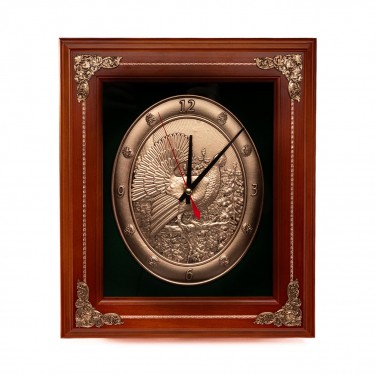 Деревянная ключница-часы Глухарь