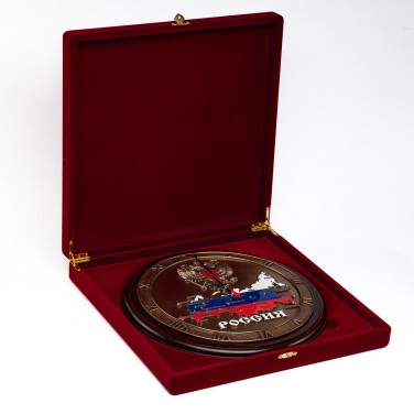 Настенные часы Карта России (в подарочной упаковке) Настенные часы Карта России (в подарочной упаковке)