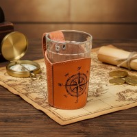 Стакан гранёный Чай не водка, много не выпьешь (натуральная кожа)