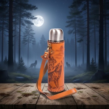 Термос походный Пара волков