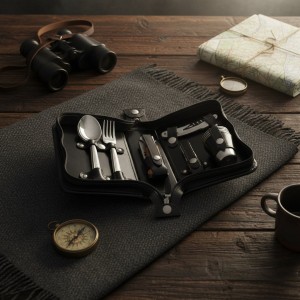 Дорожный набор Браун (из натуральной кожи)