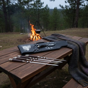 Шампура подарочные Охота на кабана (в колчане)