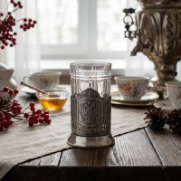 Чайный набор Герб России (с чернением)