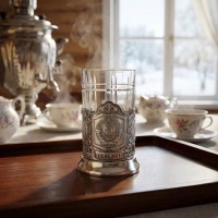 Чайный набор Герб Советского Союза (с чернением)