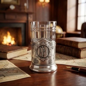 Чайный набор Лыжник (с чернением)