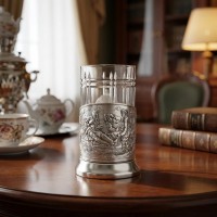 Чайный набор На охоте (посеребренный)