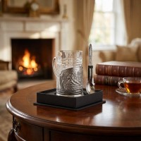 Чайный набор Охотники на привале (посеребренный)