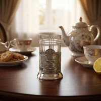 Чайный набор Самолет Ил (с чернением)