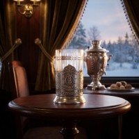 Чайный набор Штурвал капитана (с чернением)