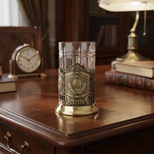 Чайный набор Герб СССР (латунь)