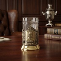 Чайный набор Иосиф Сталин (латунь)